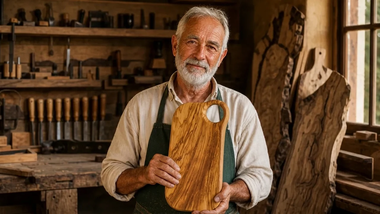 Alba Olive Wood Serving and Cutting Board
